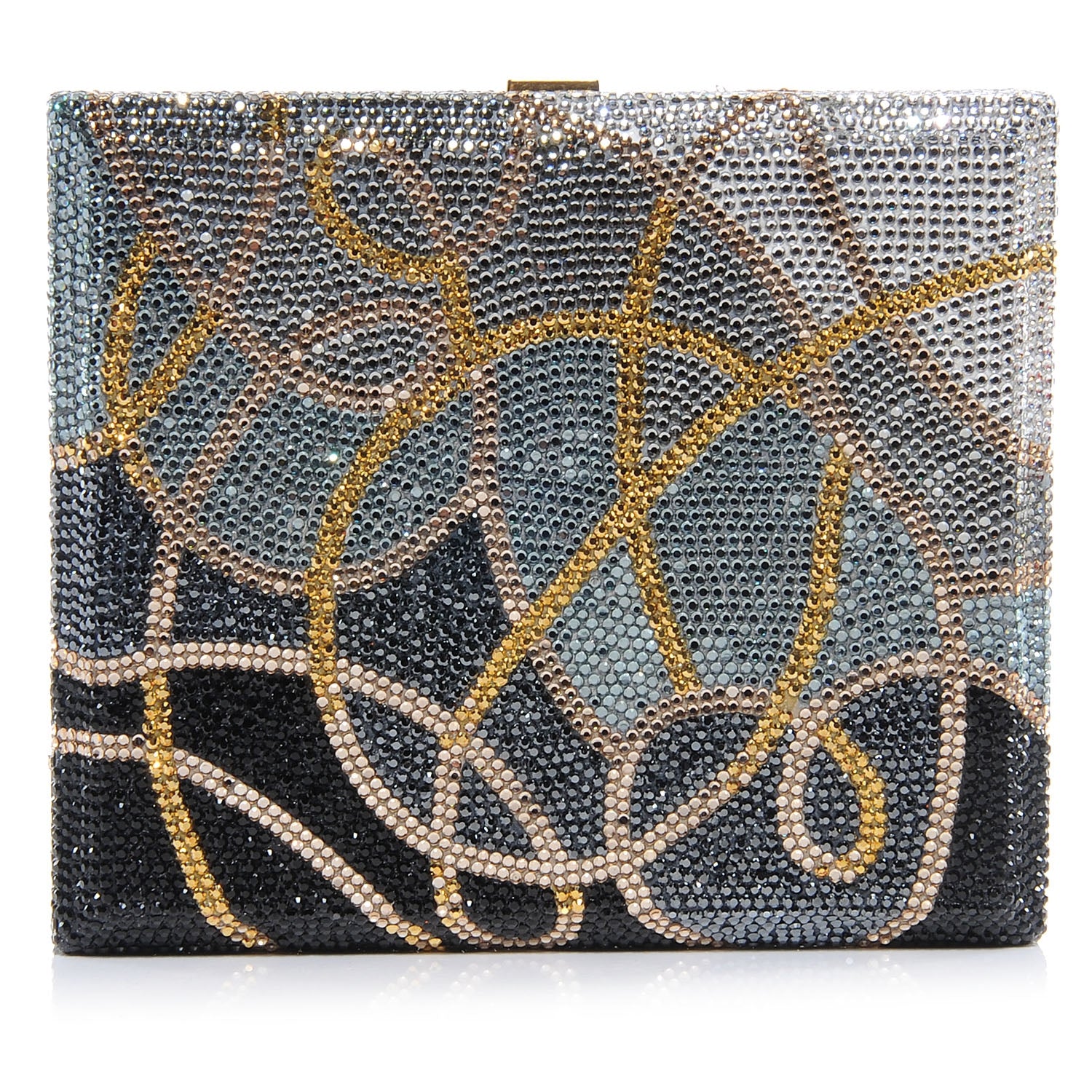 Judith Leiber Swarovski Crystal Minaudiere Clutch 1 of 6