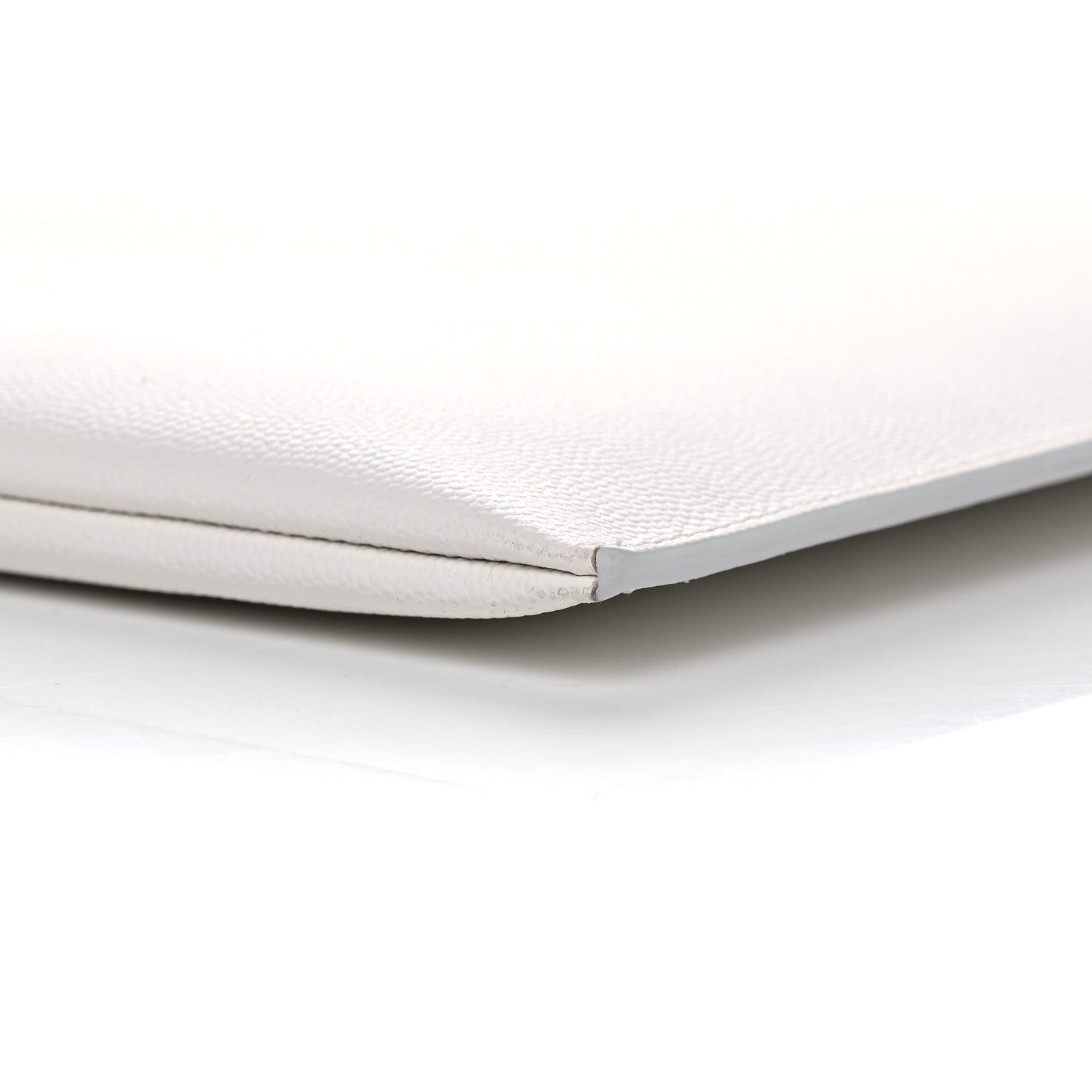 Saint Laurent Grain de Poudre Zipped Document Holder White 10 of 12