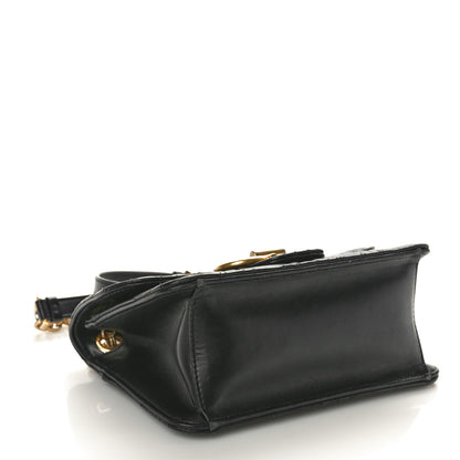 Salvatore Ferragamo Calfskin Quilted Gancini Flap Bag Black 4 of 9