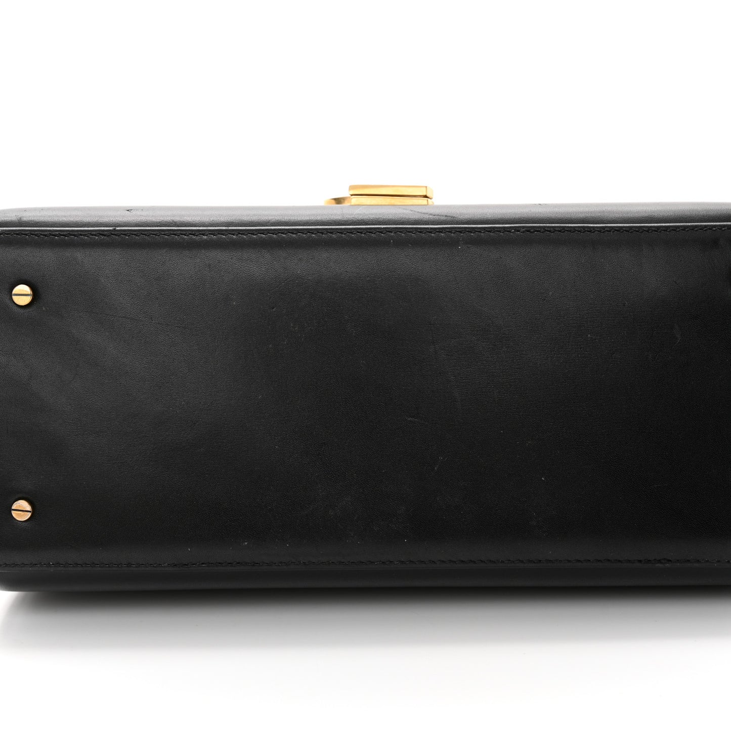 Smooth Calfskin Medium Classic Monogram Cassandra Top Handle Black Rouge Legion