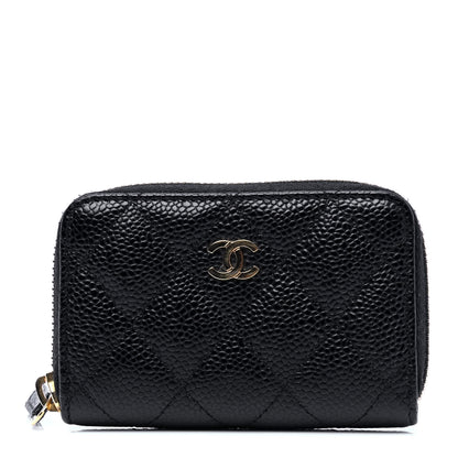 Chanel Caviar Quilted Zip Coin Purse Black 1 of 4