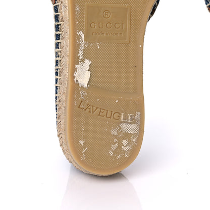 Gucci Denim GG Monogram Espadrilles 35 Blue Tea Cuir 8 of 12
