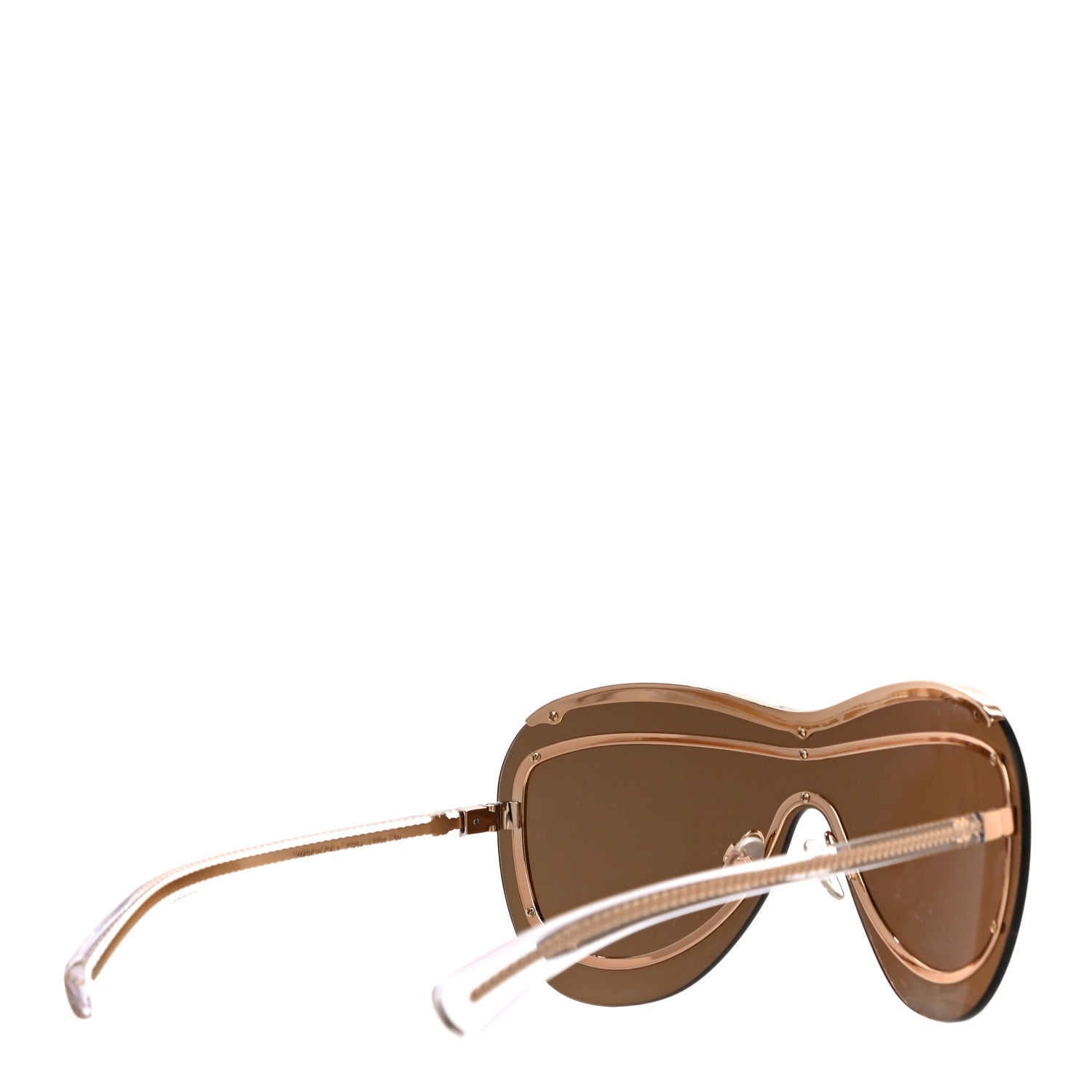 Chanel Rimless Shield Chain Sunglasses 71262 Gold 3 of 8