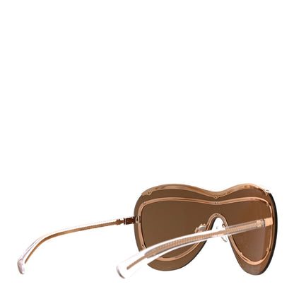 Chanel Rimless Shield Chain Sunglasses 71262 Gold 3 of 8