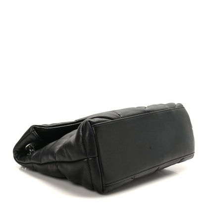 Saint Laurent Lambskin Quilted Small Loulou Puffer Monogram Chain Satchel Black 4 of 9