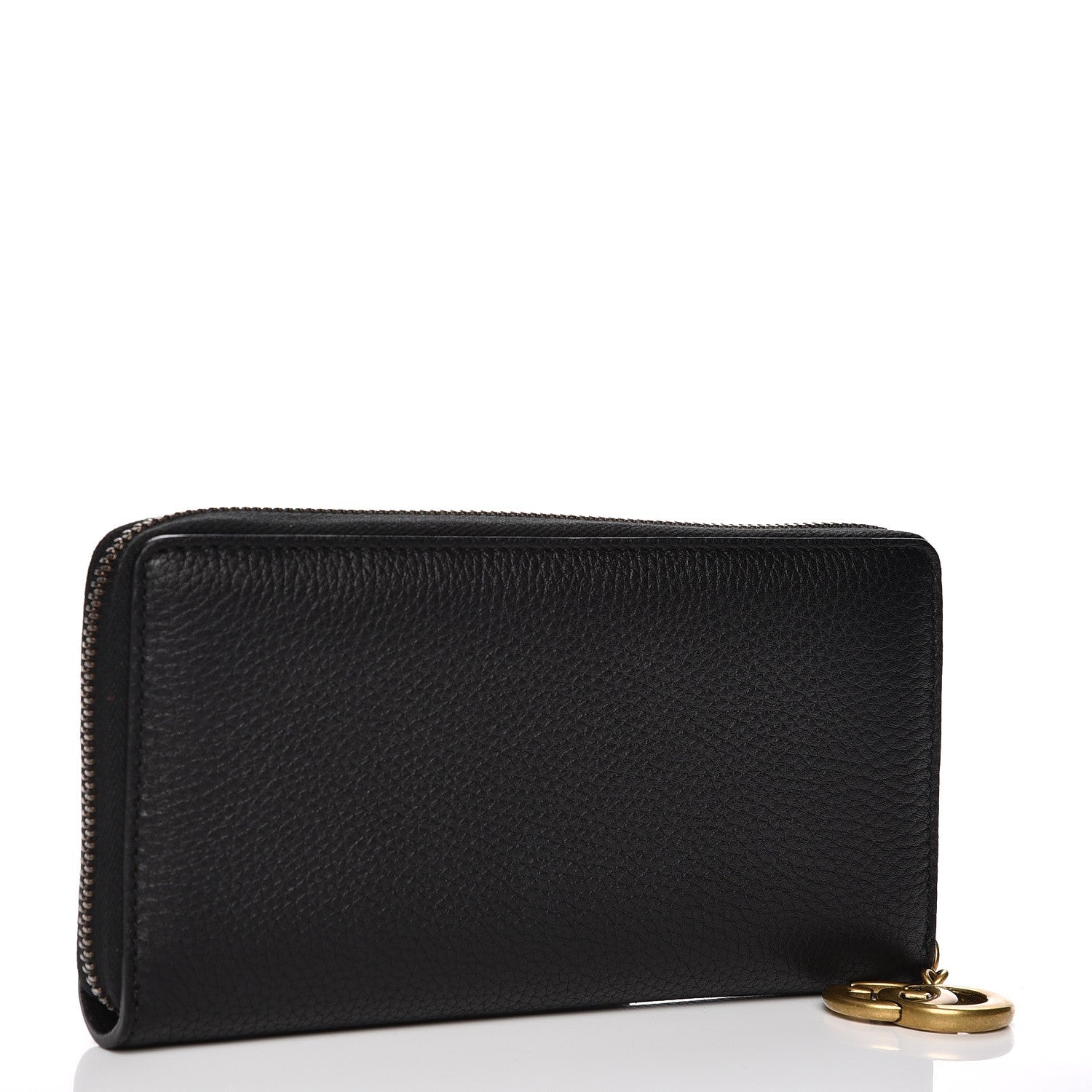 Gucci Cellarius Calfskin GG Marmont Charm Zip Around Wallet Black 3 of 8