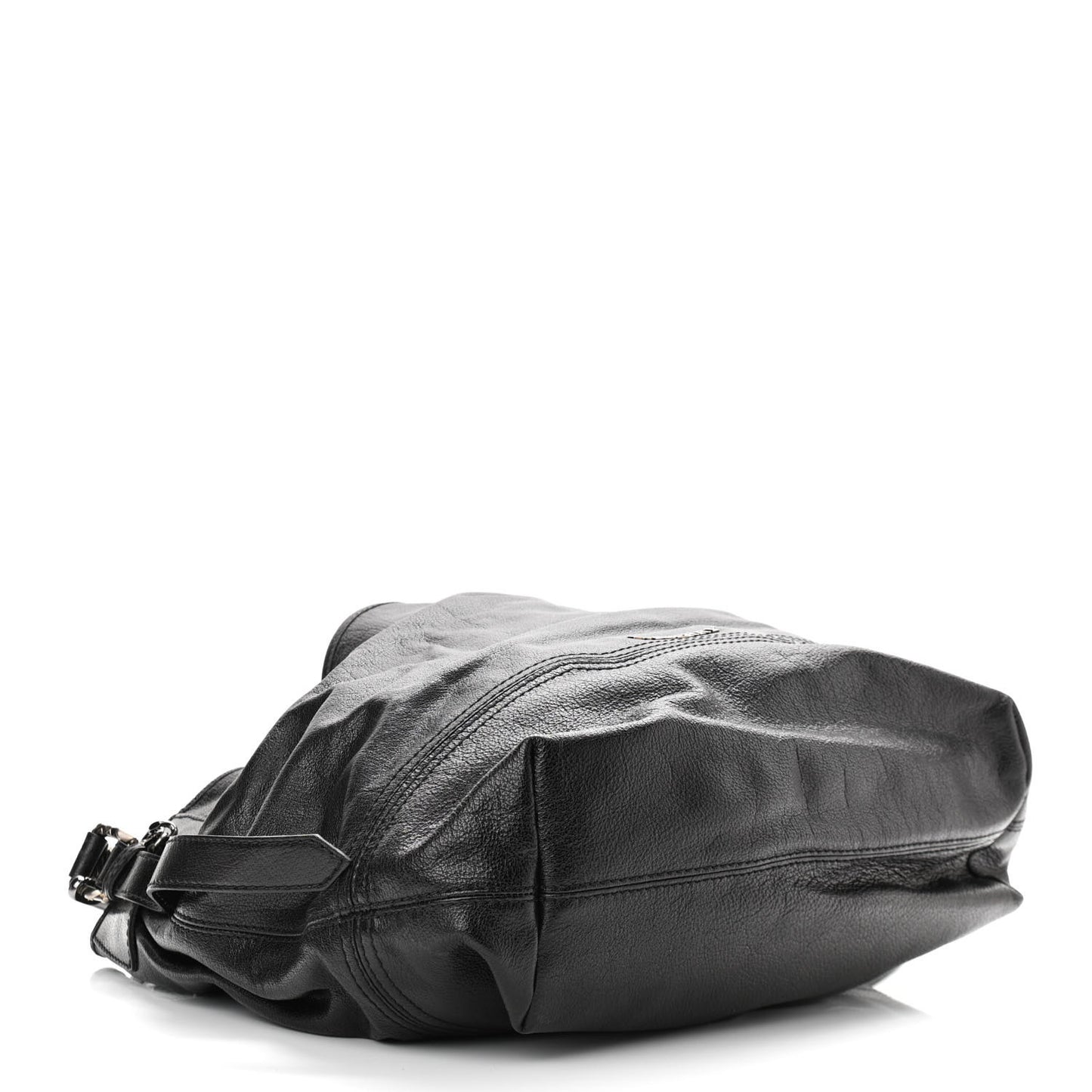 Grainy Calfskin Large Ashmore Hobo Black