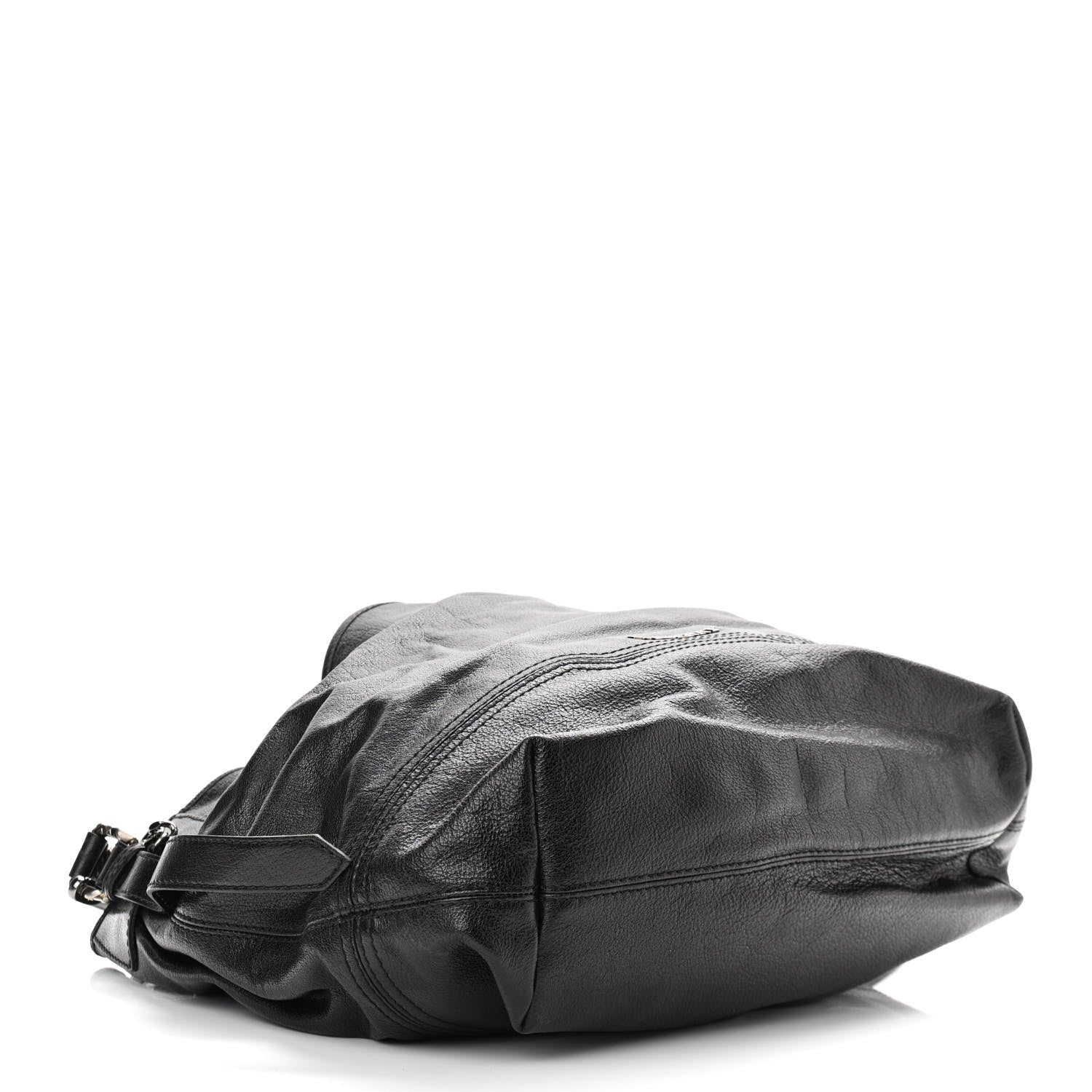 Burberry Grainy Calfskin Large Ashmore Hobo Black 4 of 12