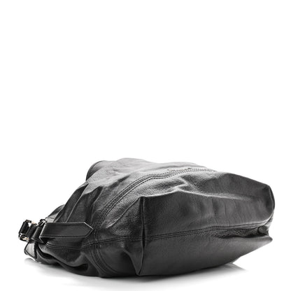 Burberry Grainy Calfskin Large Ashmore Hobo Black 4 of 12