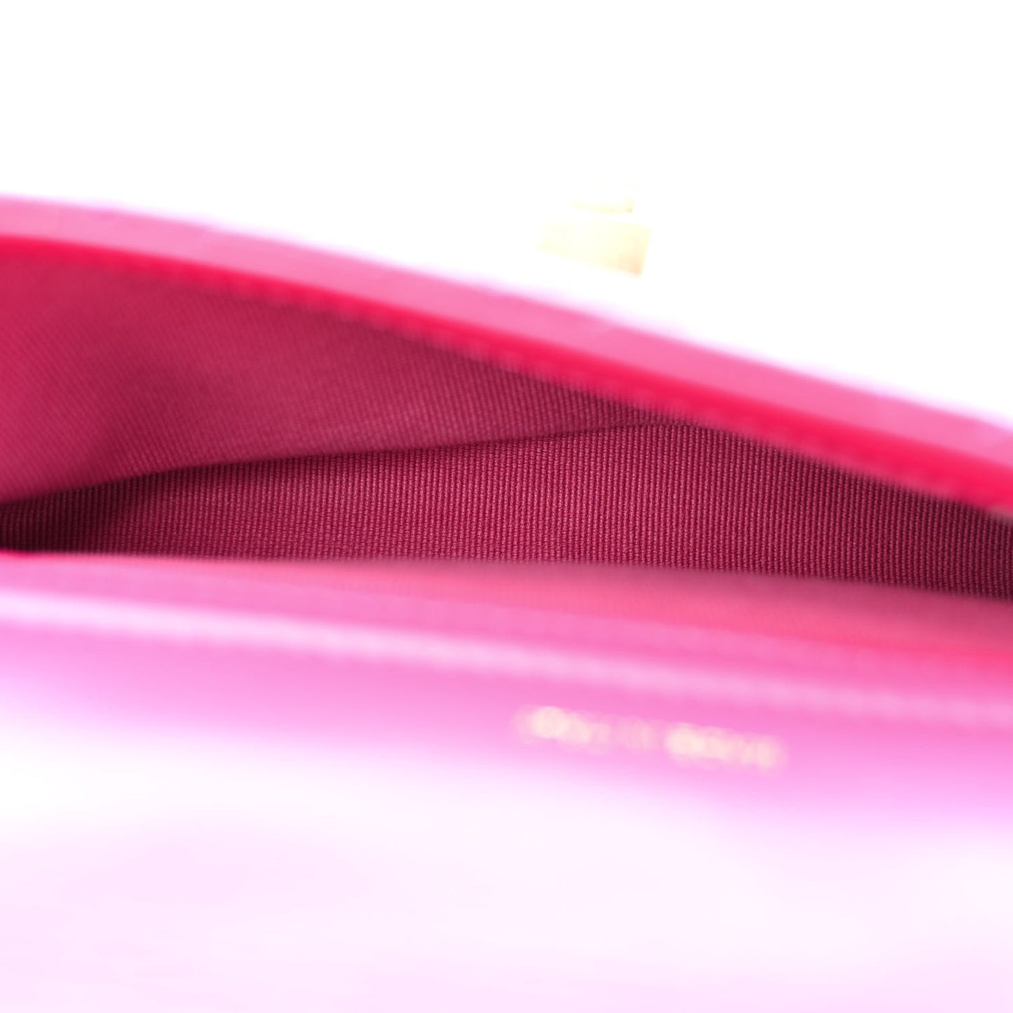 Aged Calfskin Quilted 2.55 Reissue Phone Holder With Chain Fuchsia