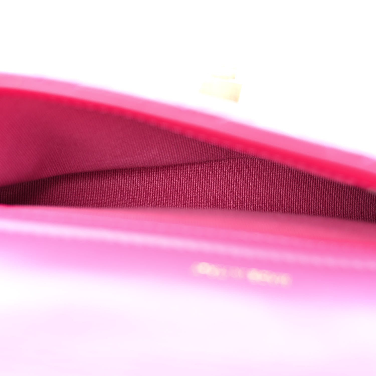 Chanel Aged Calfskin Quilted 2.55 Reissue Phone Holder With Chain Fuchsia 5 of 13