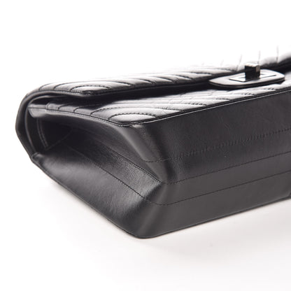 Chanel Aged Calfskin Chevron Quilted 2.55 Reissue 226 So Black 9 of 10