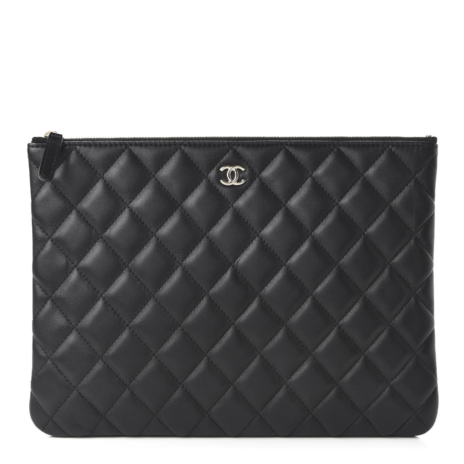 Chanel Lambskin Quilted Medium Cosmetic Case Black 1 of 11
