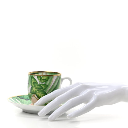 Hermes Porcelain Passifolia Coffee Cup And Saucer Set of 2 2 of 11