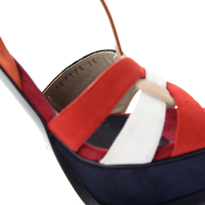 Saint Laurent Suede Tribute 105 Platform Sandals 36 Multicolor 10 of 10