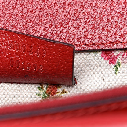 Gucci Calfskin Web Floral Embroidered Small Dionysus Shoulder Bag Hibiscus Red 7 of 12