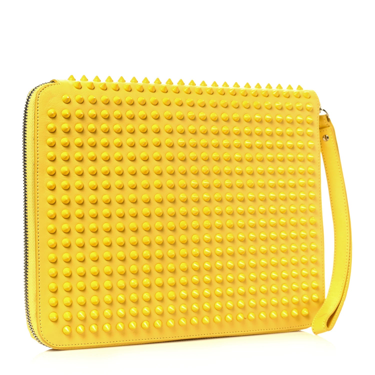 Christian Louboutin Calf Spiked Cris iPad Case Yellow 3 of 16