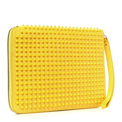 Christian Louboutin Calf Spiked Cris iPad Case Yellow 3 of 16