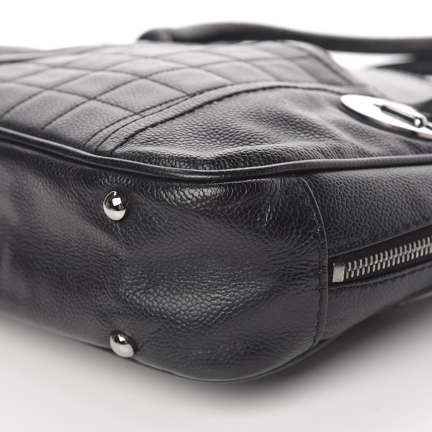 Chanel Caviar Square Quilted Shoulder Bag Black 9 of 10