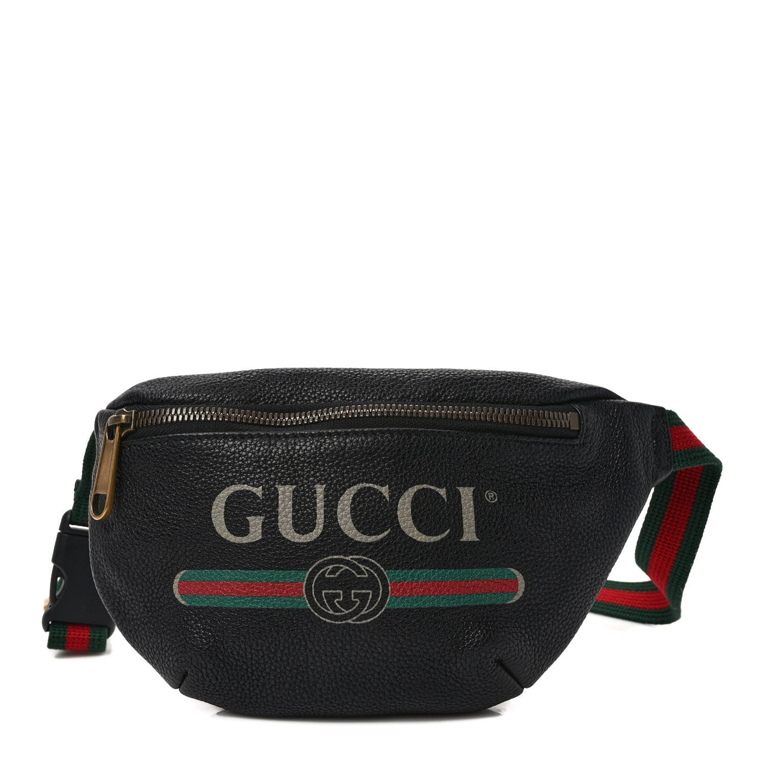 Gucci Grained Calfskin Small Logo Belt Bag Black 1 of 9