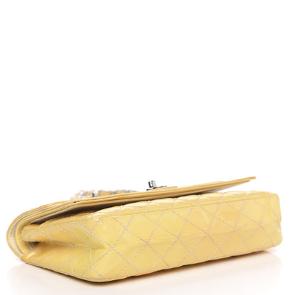 Chanel Patent Quilted Medium Double Flap Yellow 4 of 16