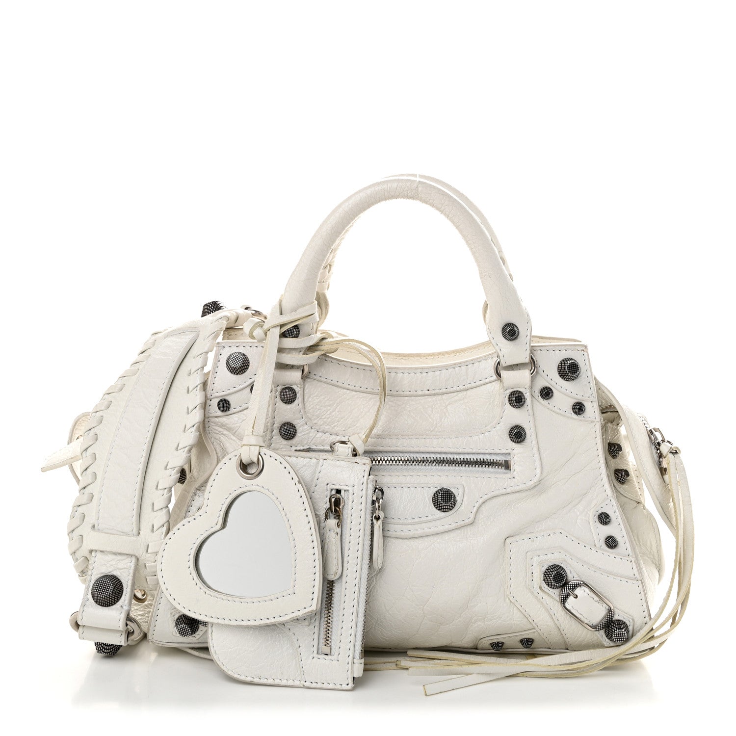 Balenciaga Agneau Arena Neo Cagole Handbag XS Optic White Optic White 3 of 12