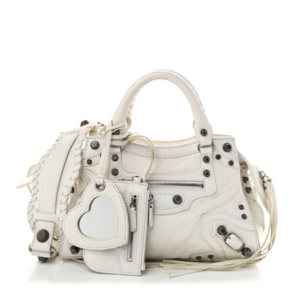 Balenciaga Agneau Arena Neo Cagole Handbag XS Optic White Optic White 3 of 12