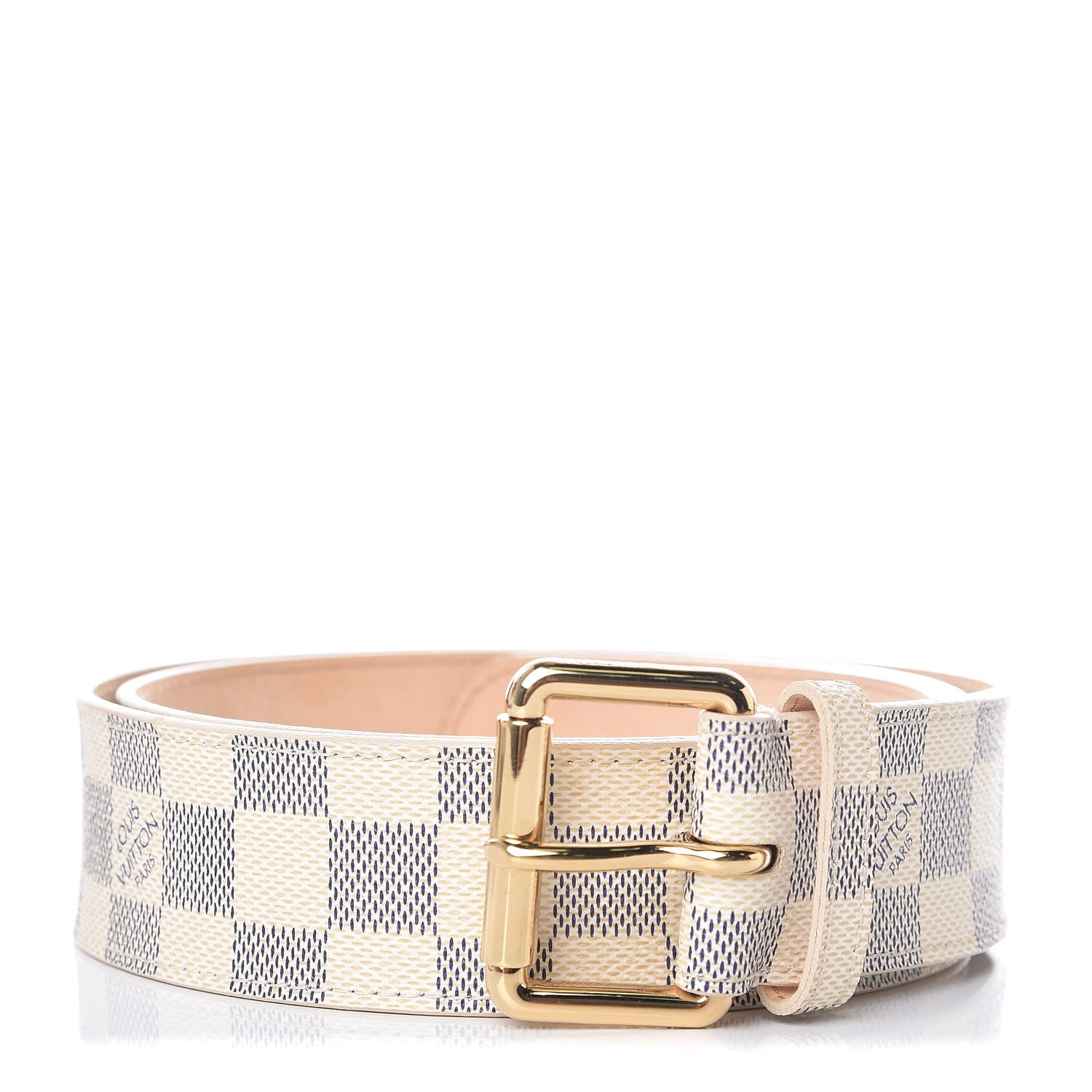 Louis Vuitton Damier Azur 38mm Solo Belt 95 38 1 of 9