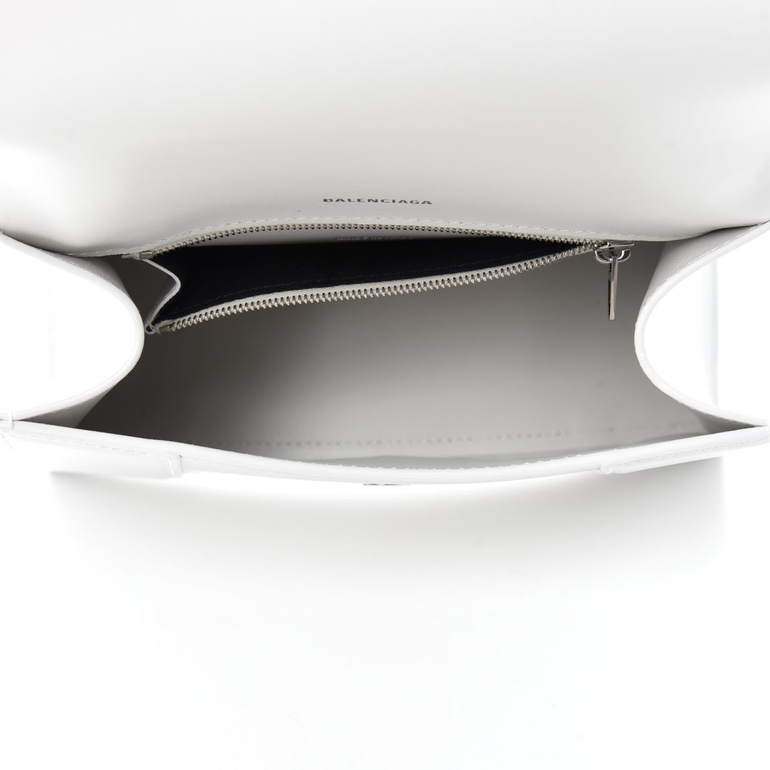 Balenciaga Shiny Box Calfskin Tonal B Small Hourglass Top Handle Bag White 5 of 11
