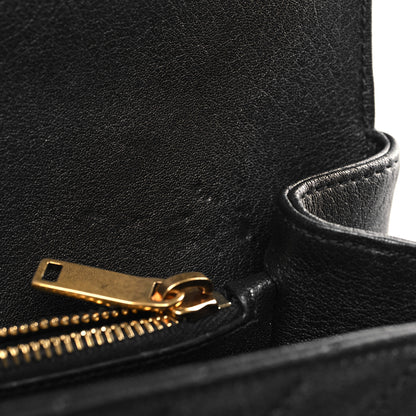 Saint Laurent Sheepskin Matelasse Chevron Monogram Medium College Bag Black 11 of 11