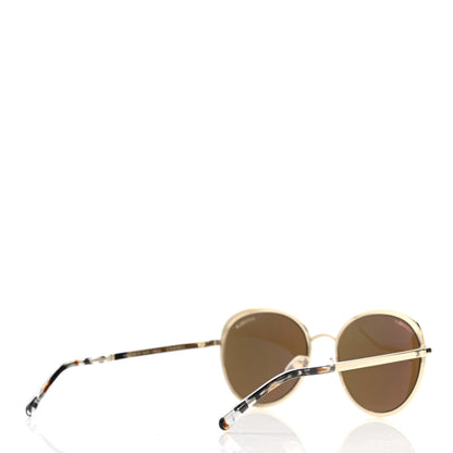 Chanel Round Mirror Sunglasses 4206 Gold 6 of 8