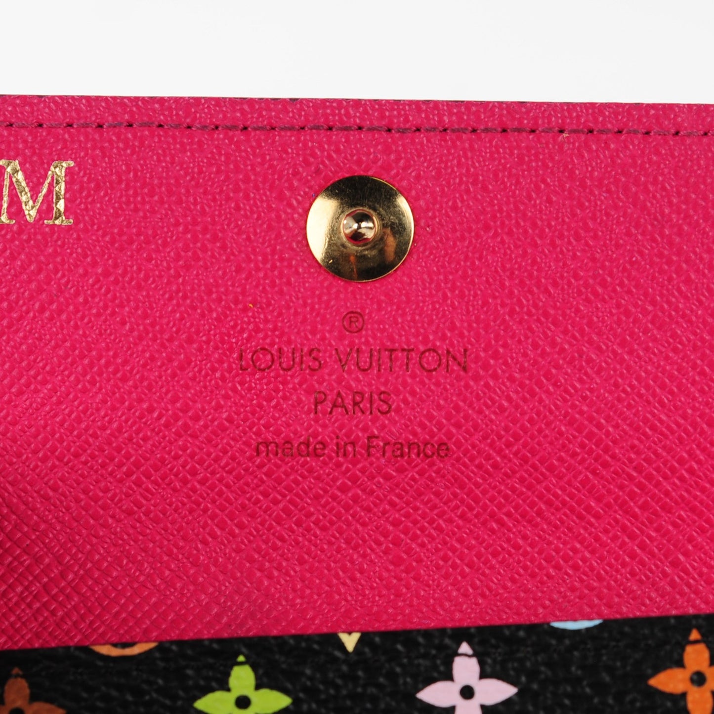 Monogram Multicolor Multicles 4 Key Holder Black Grenade