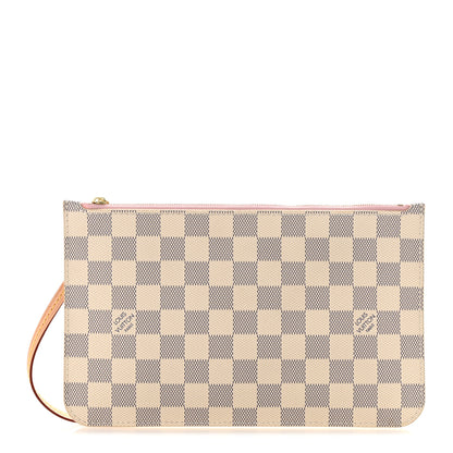Louis Vuitton Damier Azur Neverfull MM GM Pochette  Rose Ballerine 1 of 9