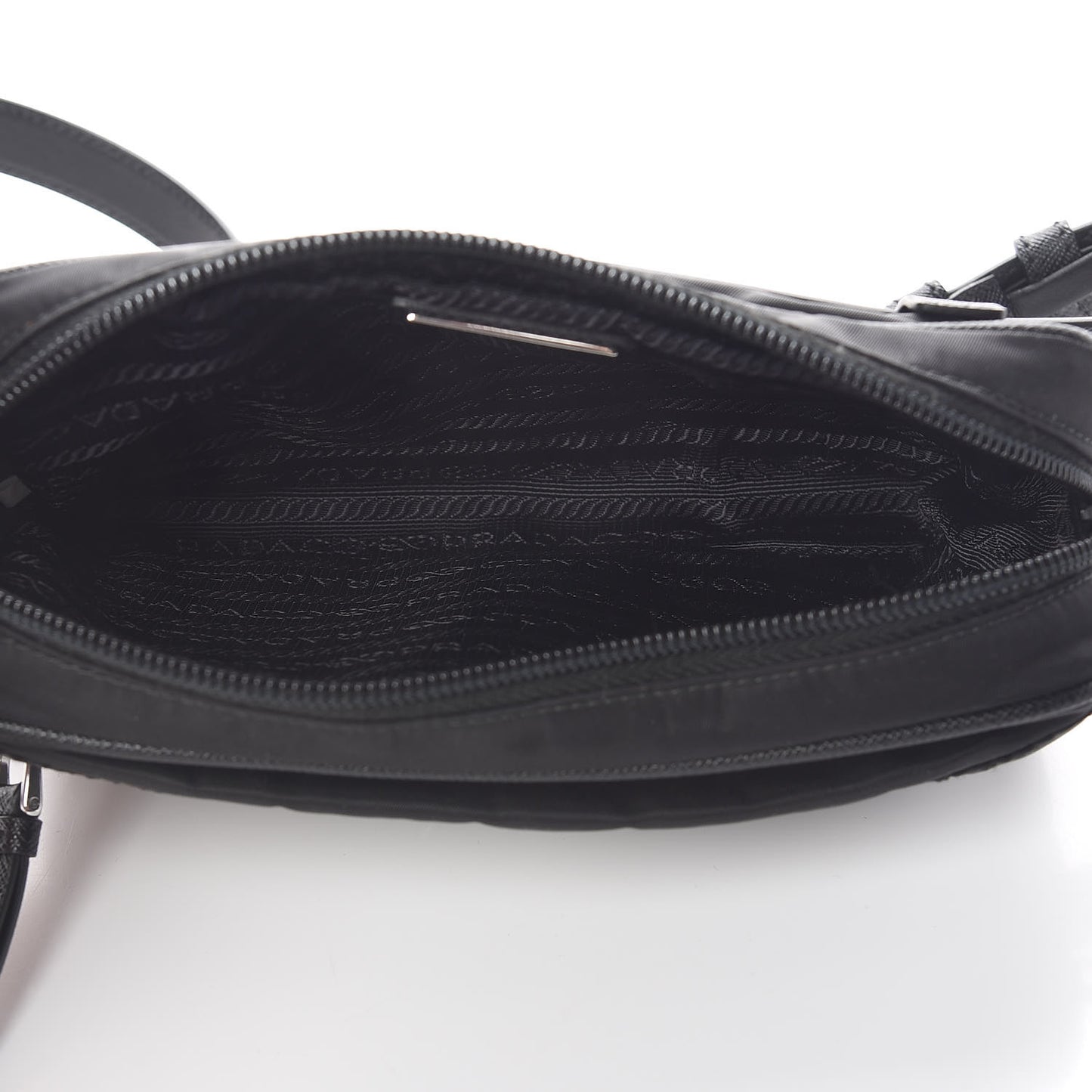 Tessuto Nylon Saffiano Belt Bag Black
