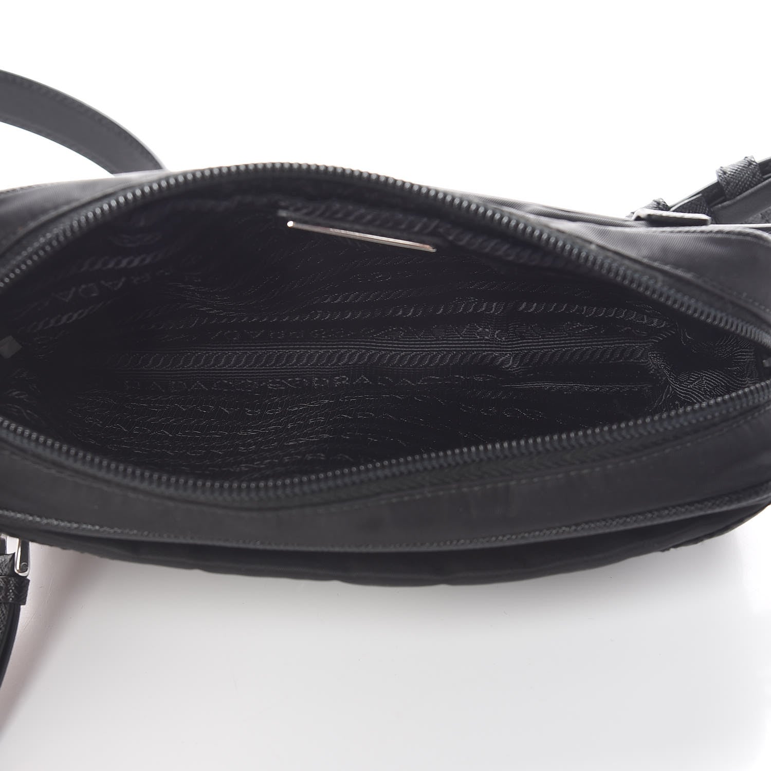 Prada Tessuto Nylon Saffiano Belt Bag Black 5 of 10