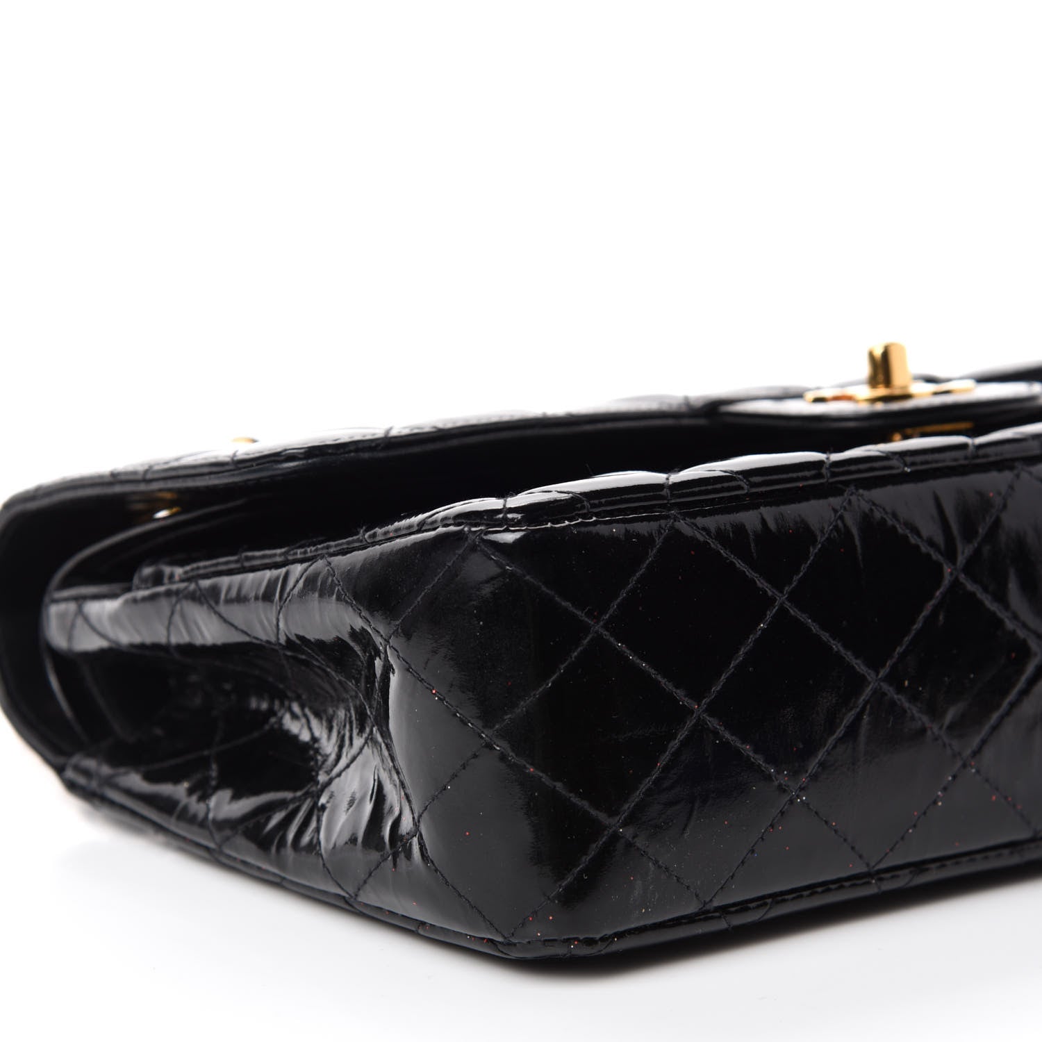 Chanel Patent Quilted Medium Double Flap Black 6 of 18