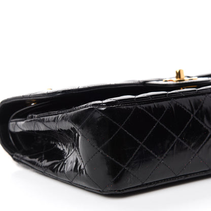 Chanel Patent Quilted Medium Double Flap Black 6 of 18