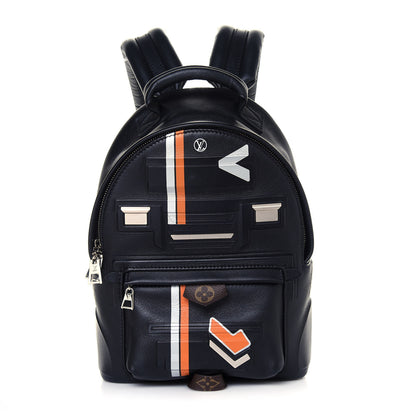 Louis Vuitton Lambskin Spaceship Embossed Palm Springs Backpack PM Black 1 of 11