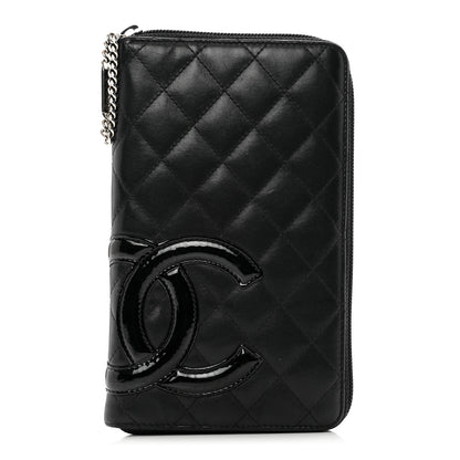 Chanel Calfskin Cambon Zip Around Organizer Wallet Black 1 of 11