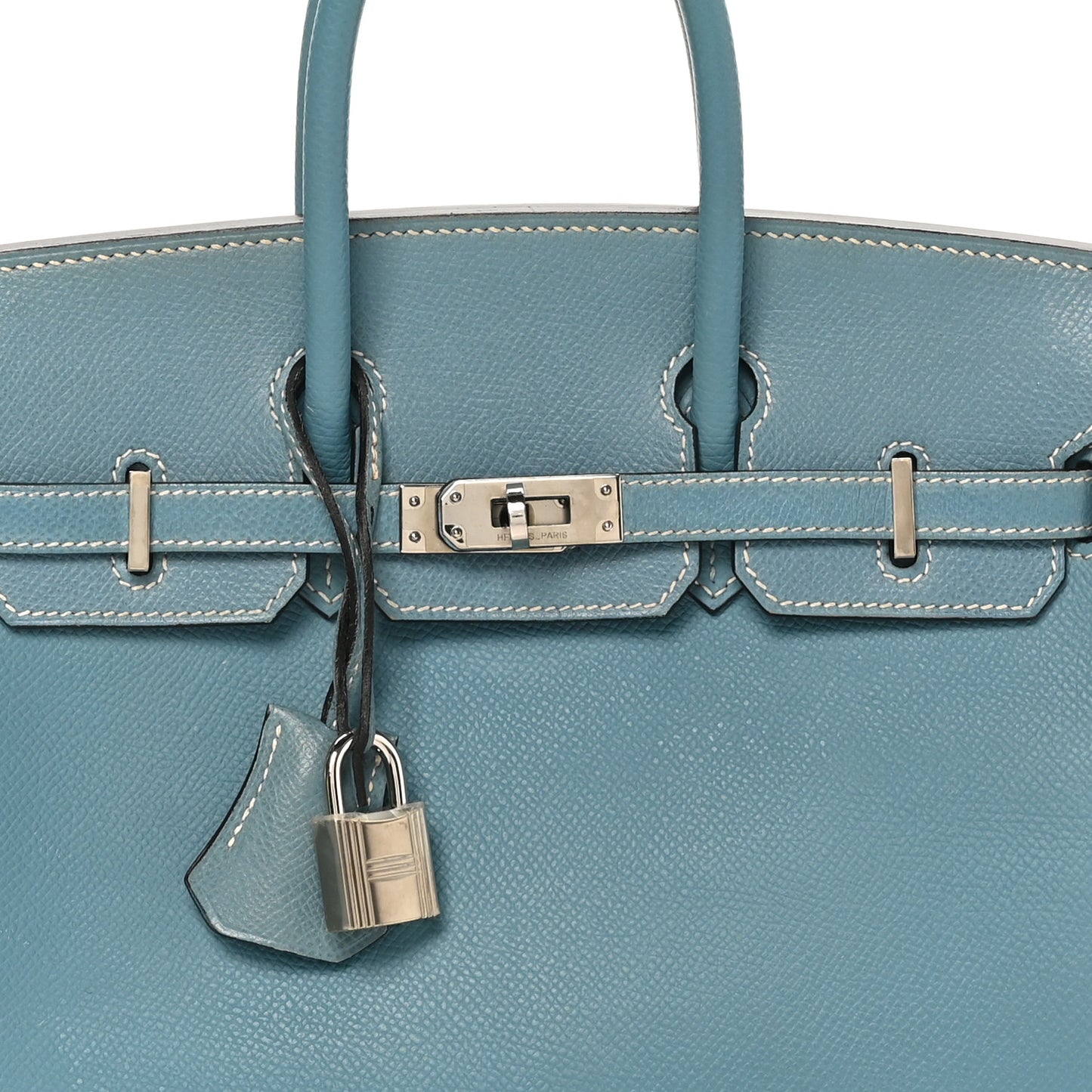 Epsom Birkin 25 Bleu Jean