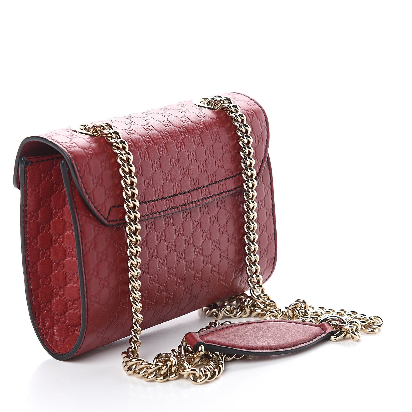 Soft Microguccissima Mini Emily Chain Shoulder Bag Rosso