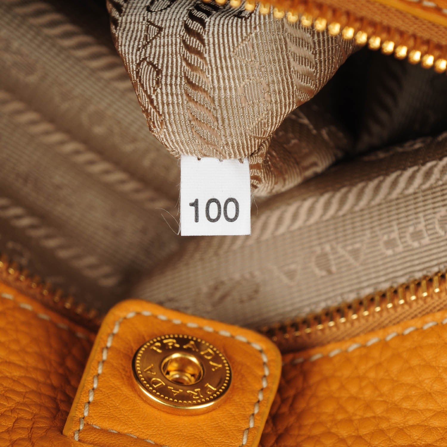 Prada Vitello Daino Tote Ocra 10 of 10