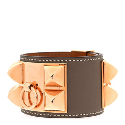 Hermes Swift Collier De Chien CDC Bracelet T2 Etoupe 1 of 7