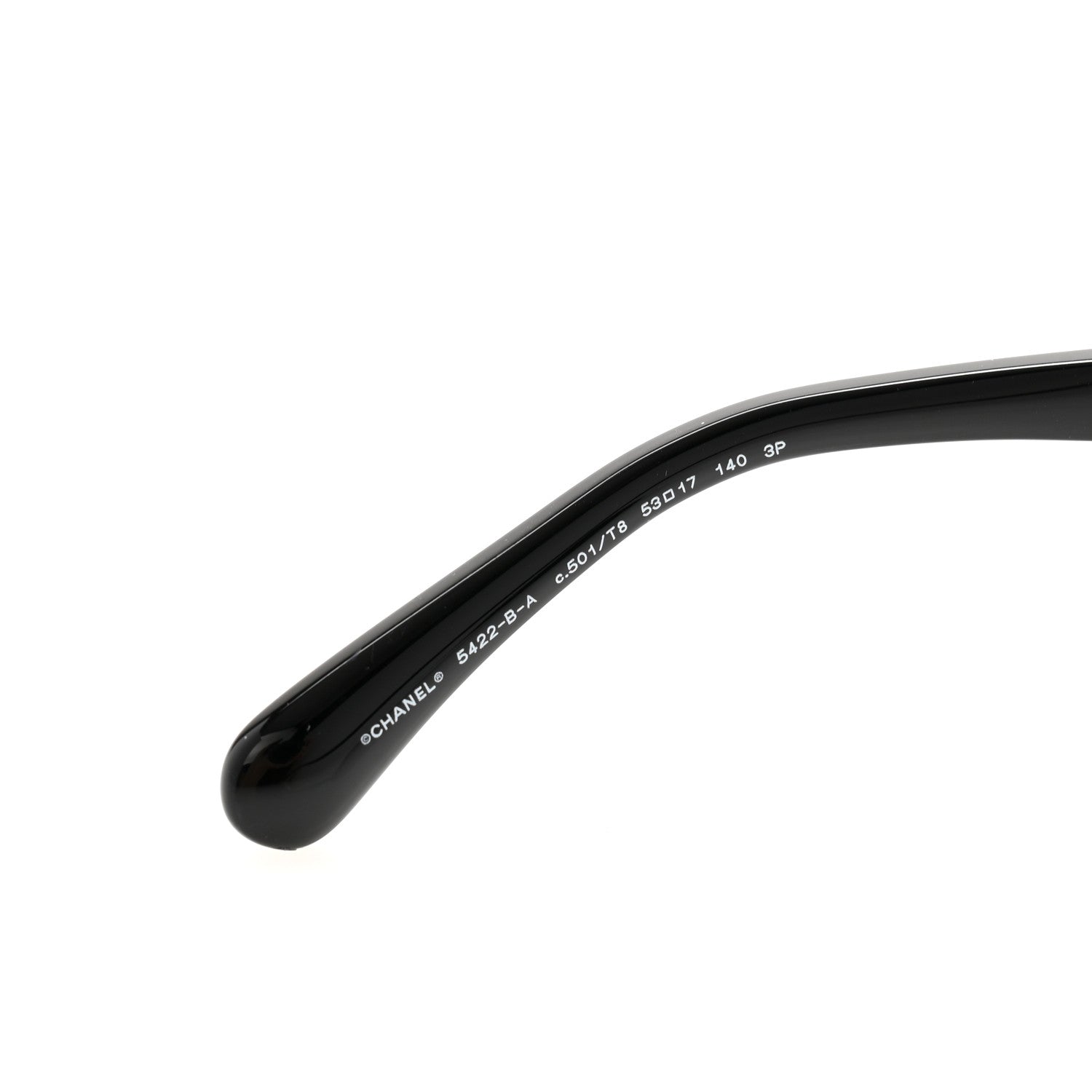Chanel Acetate Strass Polarized Square Sunglasses 5422-B-A Black 5 of 8