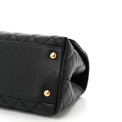 Chanel Caviar Quilted Small Coco Chain Handle Flap Black 10 of 11