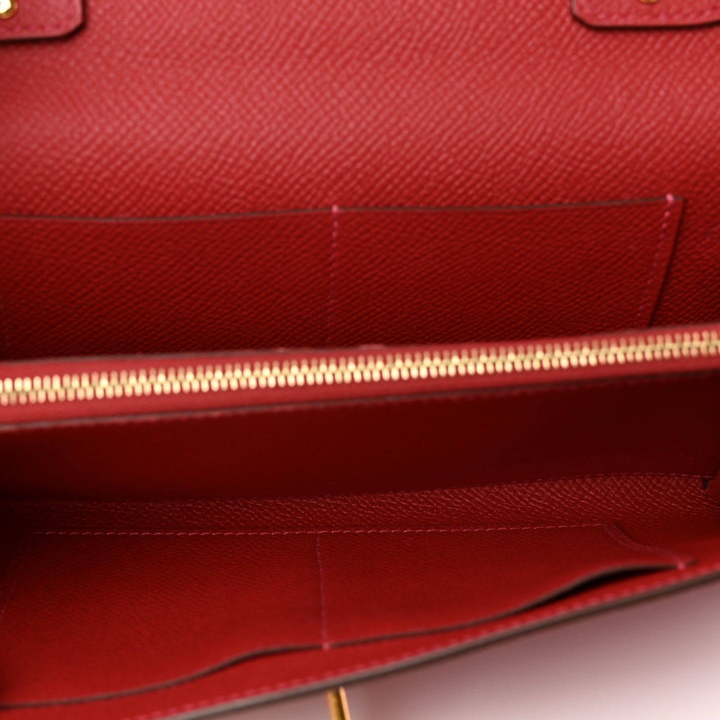 Epsom Kelly Wallet To Go Rouge Casaque