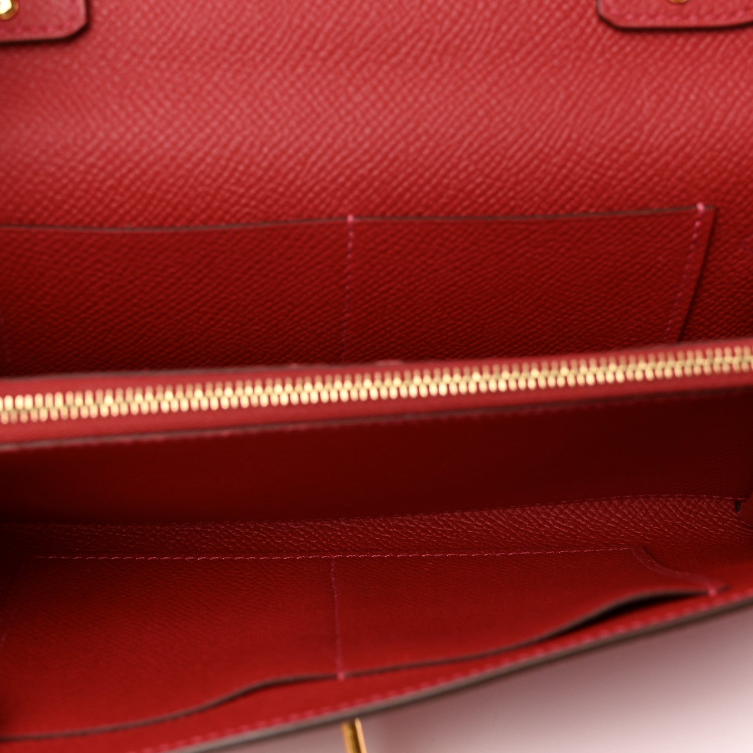 Hermes Epsom Kelly Wallet To Go Rouge Casaque 4 of 7