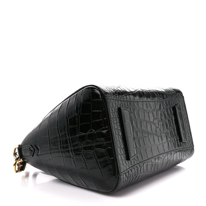 Givenchy Calfskin Crocodile Embossed Small Antigona Black 4 of 10