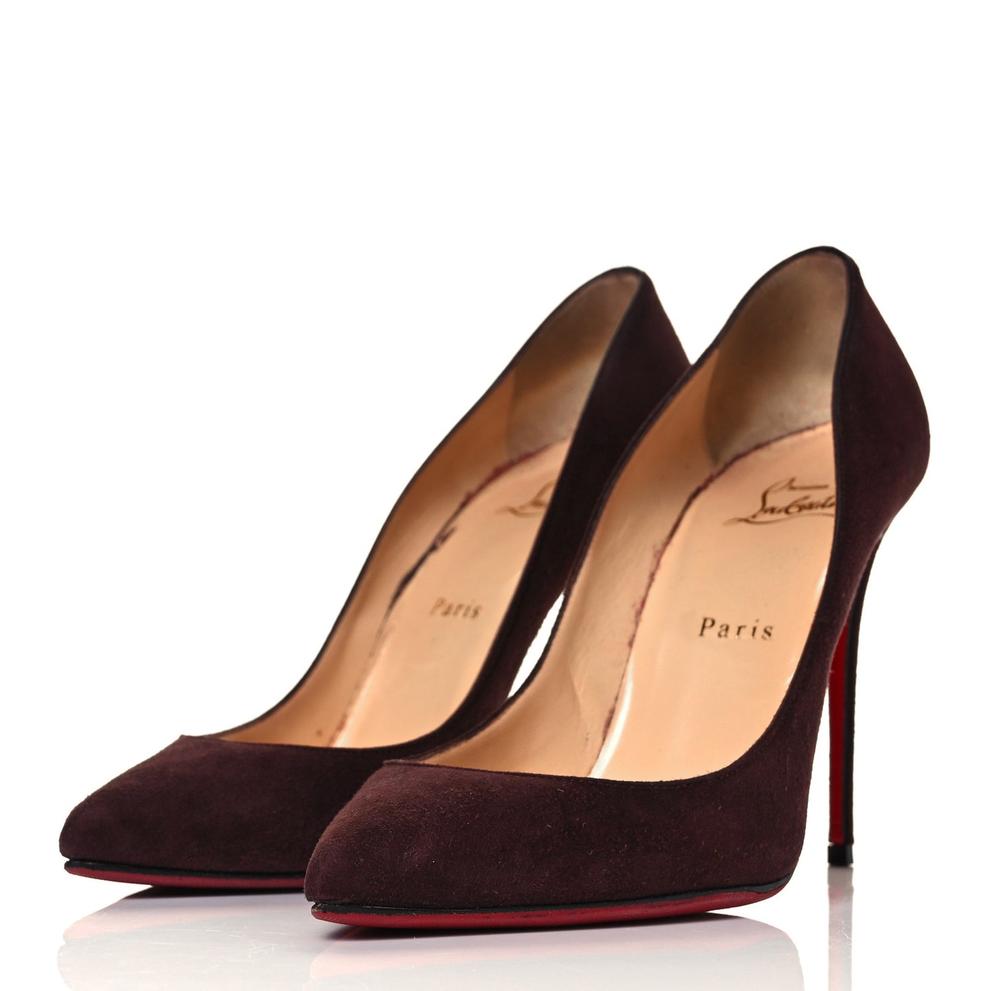 Suede Pigalle Follies 100 Pumps 38.5 Cramoisi