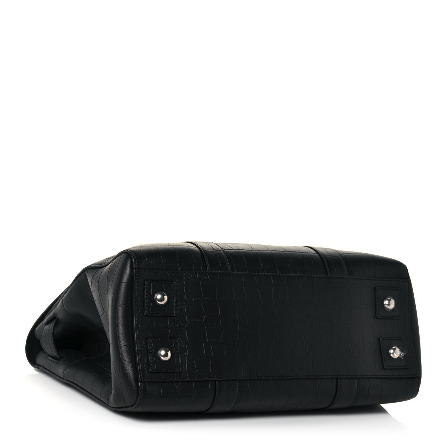 Mulberry Calfskin Crocodile Embossed Bayswater Black 4 of 12